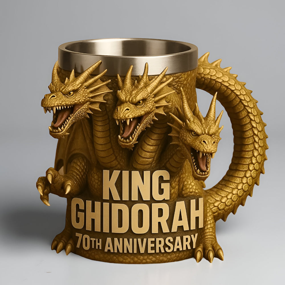 Taza de café de cerámica con monstruo — Intrincado tallado en relieve 3D