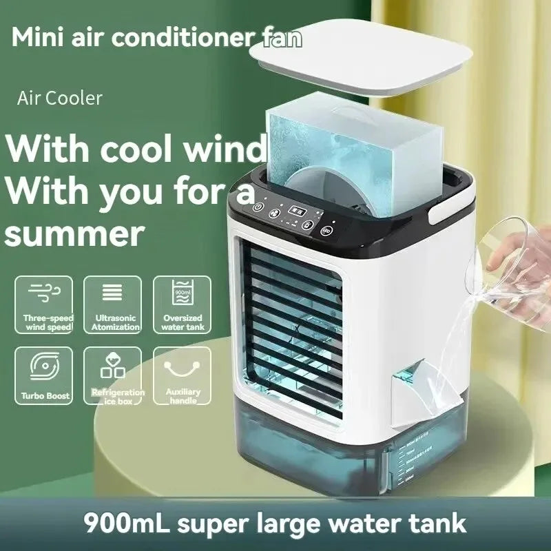 Cold Sense 2.0 compacte luchtkoeler — ijslade, instelbare nevelregeling, gerichte luchtstroom