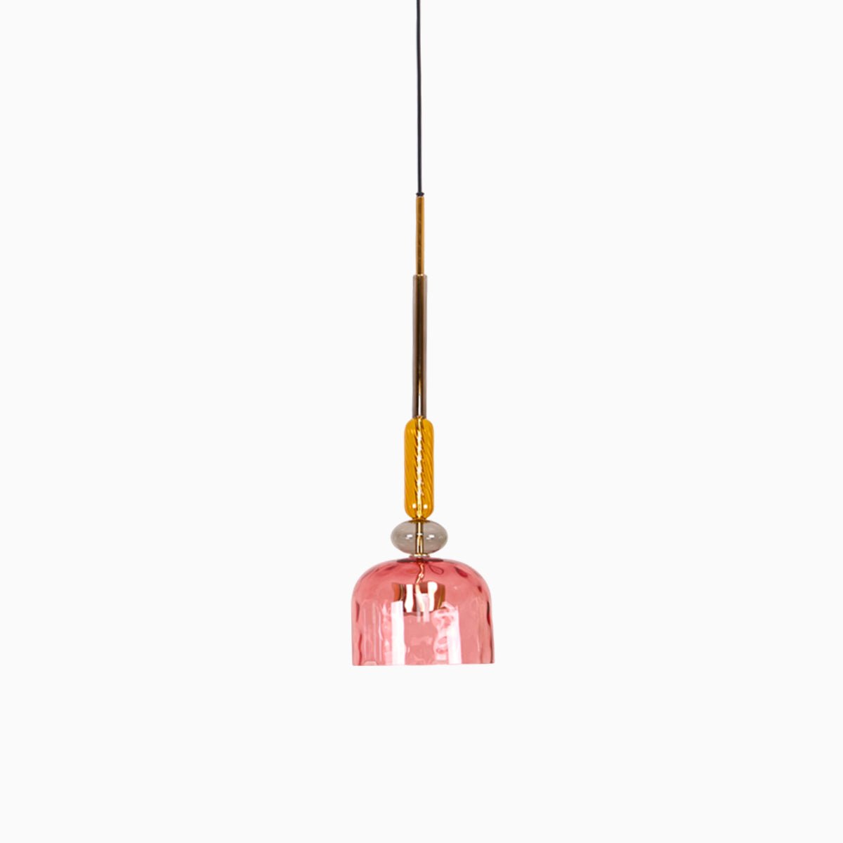 Colorful Stained Glass Pendant Light With Adjustable Height