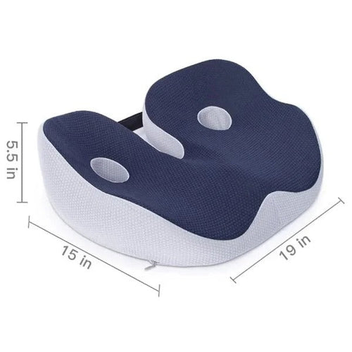Cuscino per seduta in memory foam regolabile — supporto ergonomico sagomato, base antiscivolo