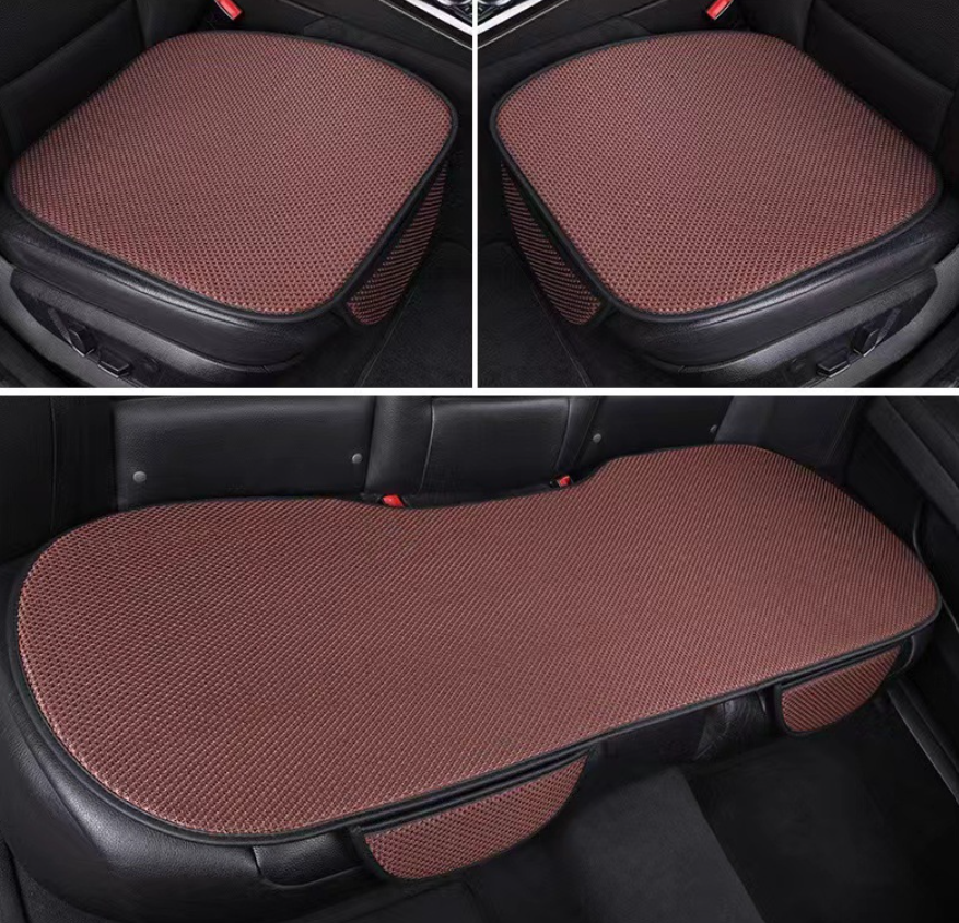Comfort Drive Two-Piece Car Seat Cushions — Embedded Bead Massage and Cooling Support
