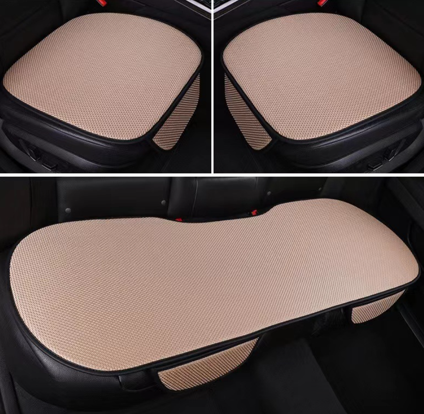 Comfort Drive Two-Piece Car Seat Cushions — Embedded Bead Massage and Cooling Support