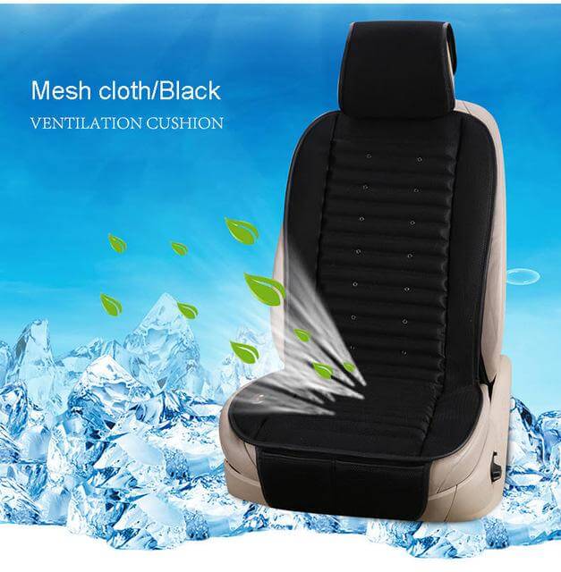 Comfort Drive -sähköinen ilmastoitava auton istuinsuojus — sisäänrakennettu tuuletinjärjestelmä, hengittävä verkkokangas selkäosa