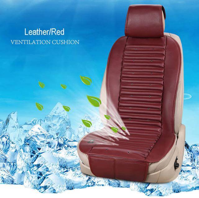 Comfort Drive -sähköinen ilmastoitava auton istuinsuojus — sisäänrakennettu tuuletinjärjestelmä, hengittävä verkkokangas selkäosa