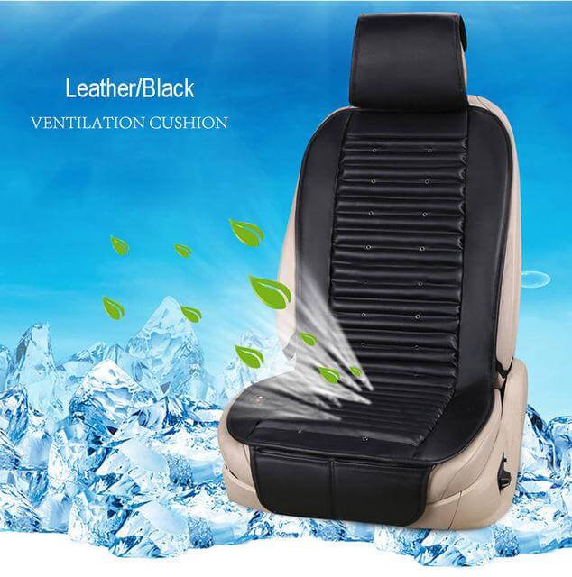 Comfort Drive -sähköinen ilmastoitava auton istuinsuojus — sisäänrakennettu tuuletinjärjestelmä, hengittävä verkkokangas selkäosa