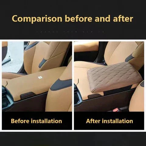 Comfort Drive Leather Armrest Cushion — Dense Memory Foam Console Rest