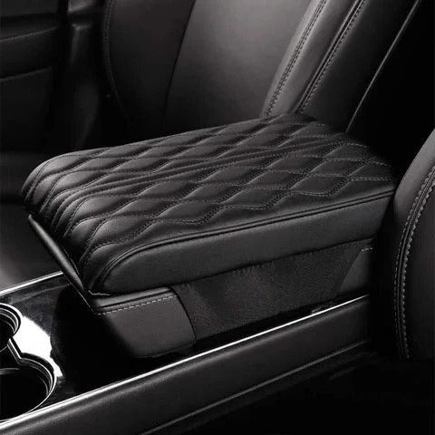 Comfort Drive Leather Armrest Cushion — Dense Memory Foam Console Rest