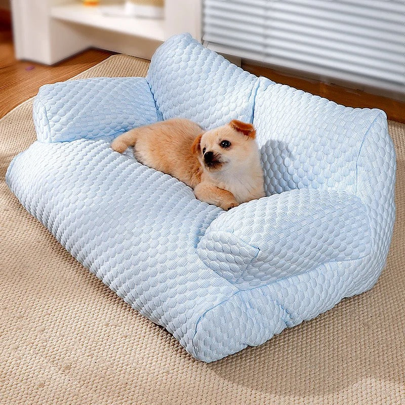 Chladivý pelíšek pro mazlíčky Comfort Haven — prodyšná tkanina