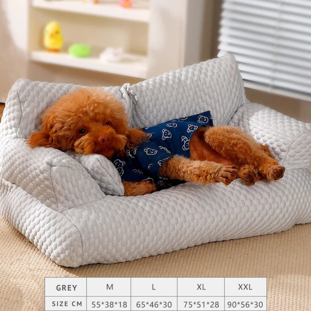 Chladivý pelíšek pro mazlíčky Comfort Haven — prodyšná tkanina