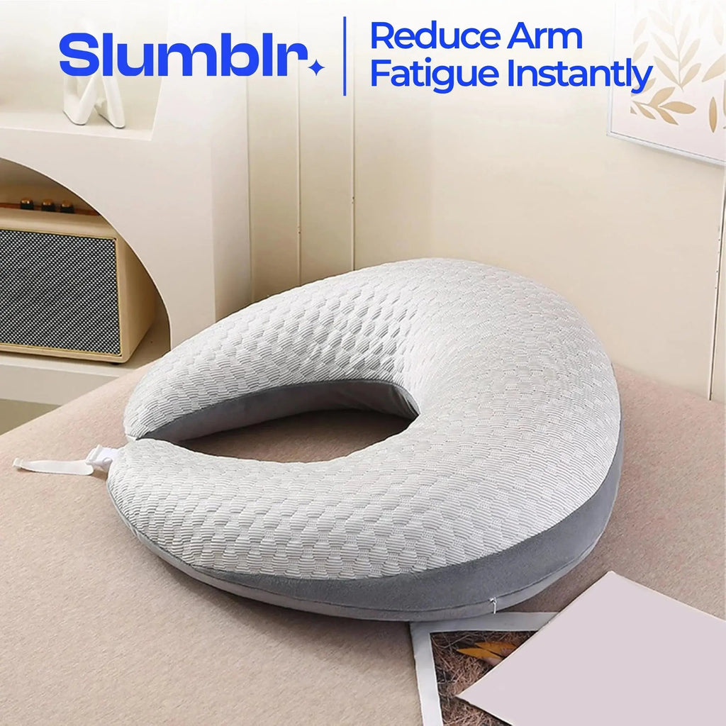 Ergonomický zádový polštář Comfort Haven ve tvaru U s integrovanou opěrkou paží