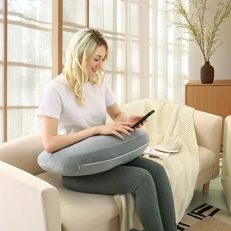 Ergonomický zádový polštář Comfort Haven ve tvaru U s integrovanou opěrkou paží