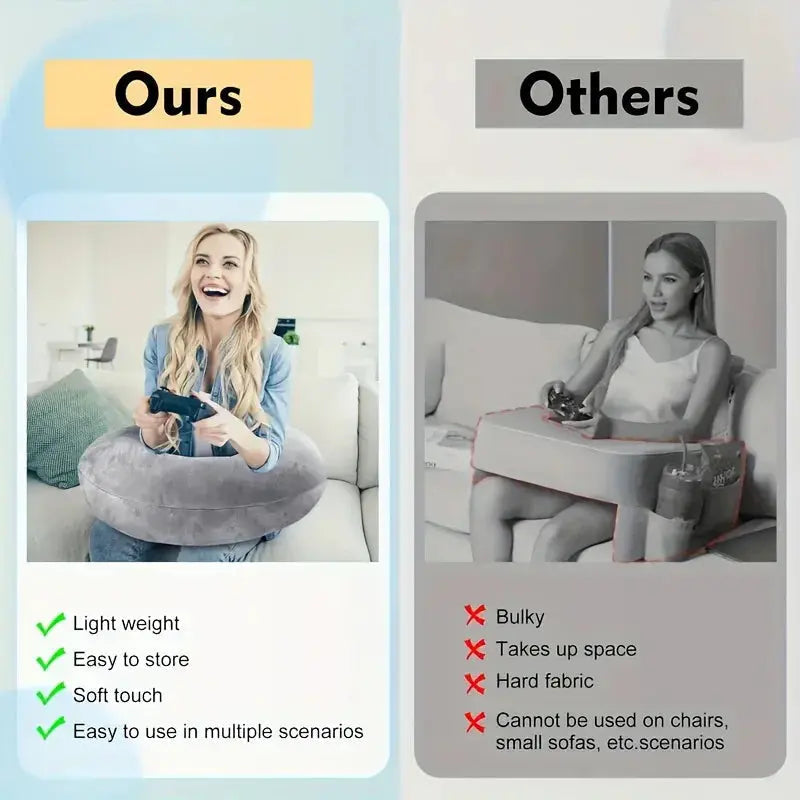 Ergonomický zádový polštář Comfort Haven ve tvaru U s integrovanou opěrkou paží
