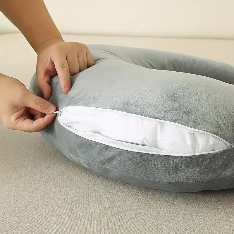 Ergonomický zádový polštář Comfort Haven ve tvaru U s integrovanou opěrkou paží