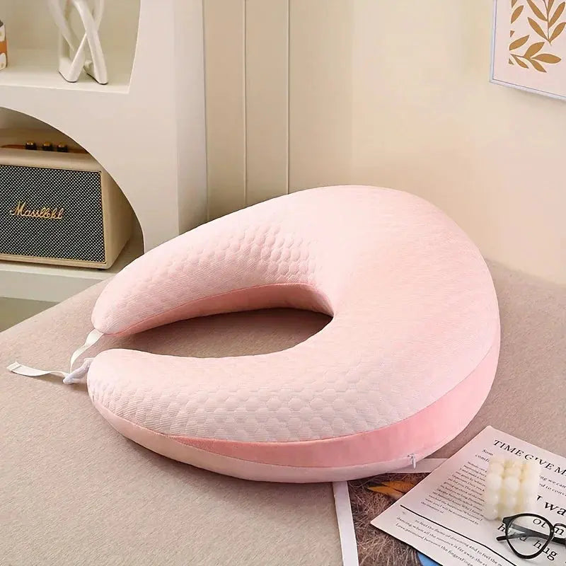Ergonomický zádový polštář Comfort Haven ve tvaru U s integrovanou opěrkou paží