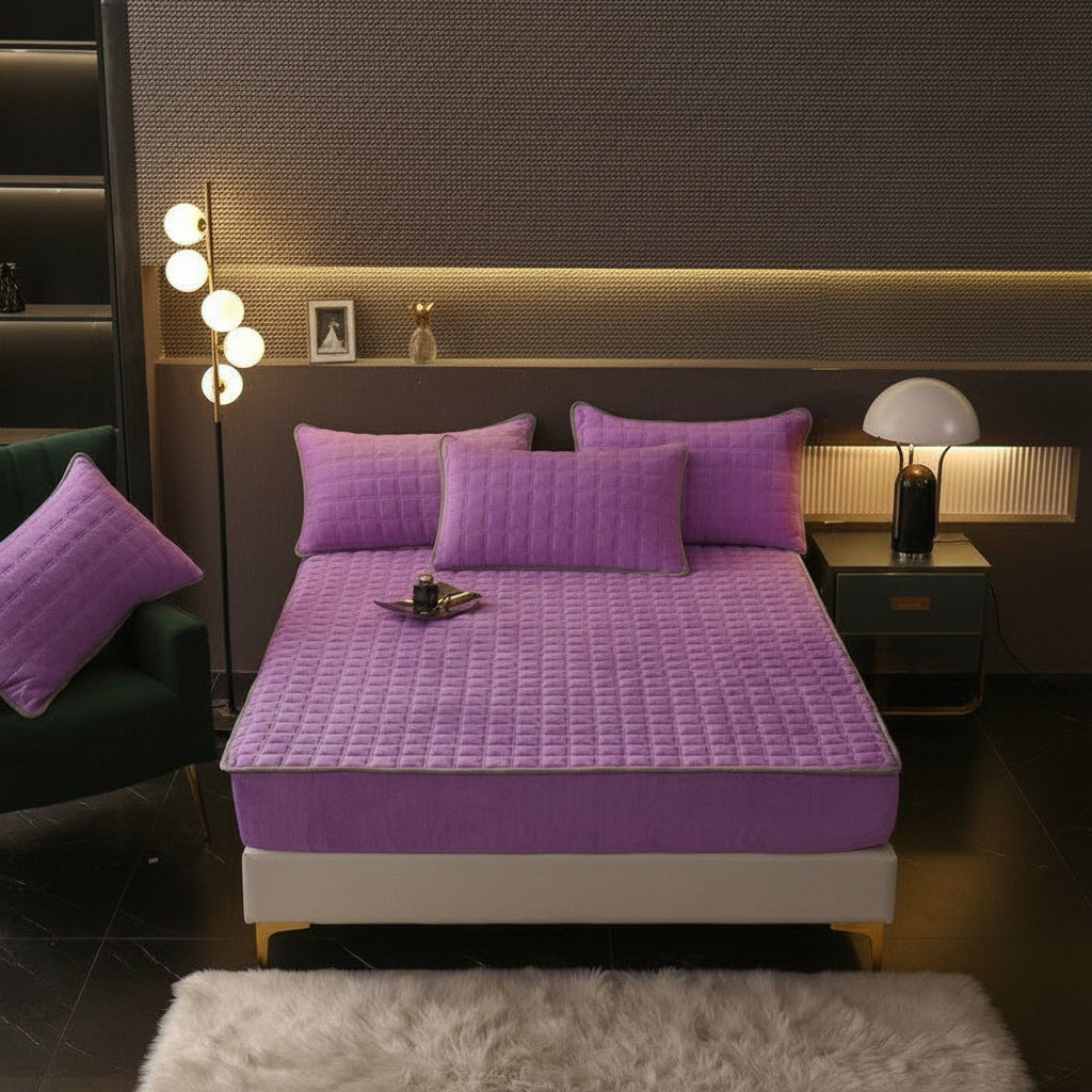 Pustende stretchlaken med strikk rundt fra Comfort Haven