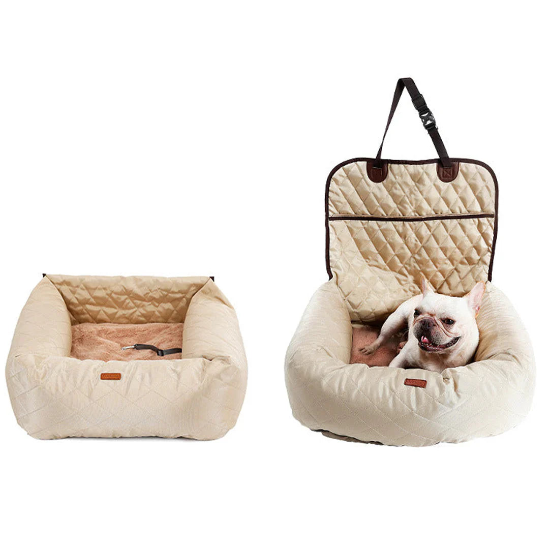 Pohodlný pelíšek do auta pro psy — měkké polstrování, bezpečný design, nosnost až 30 Kg, 60 X 60 X 50 Cm