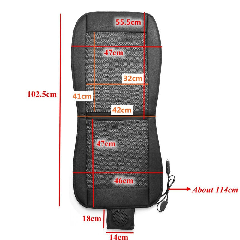 Comfort Ride Cooling Seat Cushion — Integrated Fan, Tool-Free Installation
