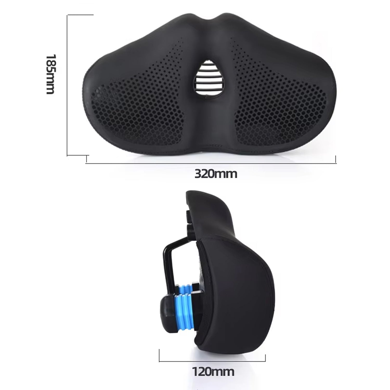 Noseless Bike Seat - Oversized - Shock Absorption - Optional LED Light - Black & Brown | meowbutter
