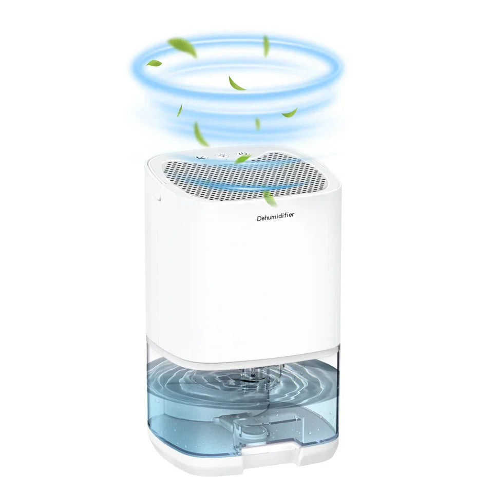 Tragbarer Luftentfeuchter & Luftreiniger – 1000ml Tank – Anionenfilter – Nachtlicht – ≤45dB | meowbutter