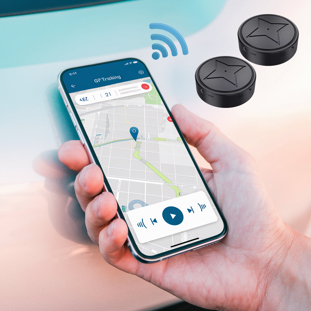 Kompaktní GPS lokátor — magnetická základna, sledování v reálném čase