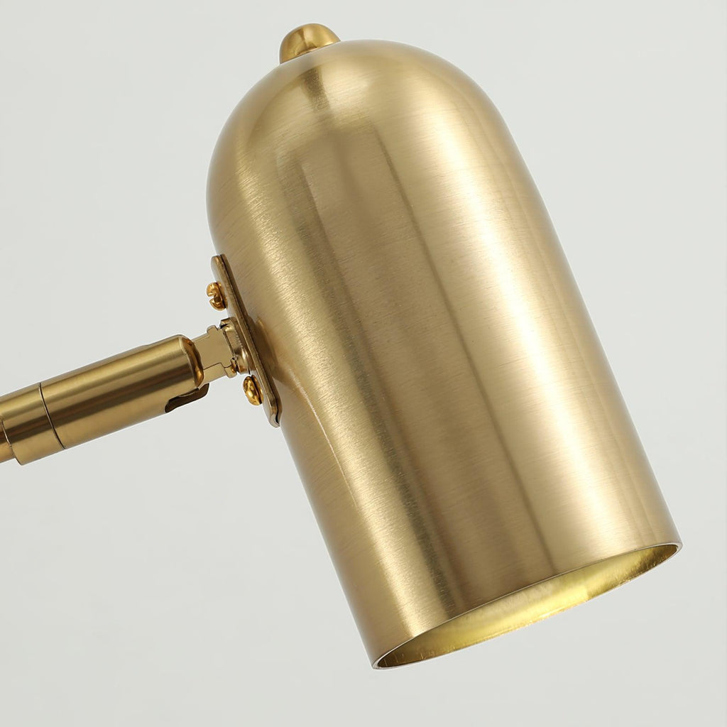 Contemporary Wall Light With Adjustable Arm, LED, Black Gold Finish