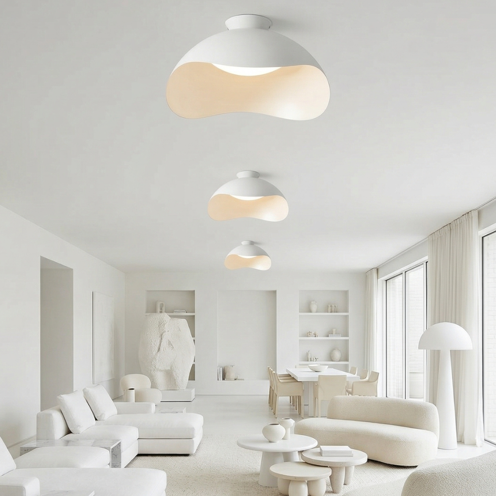 Lampada da soffitto contemporanea in metallo e acrilico con LED