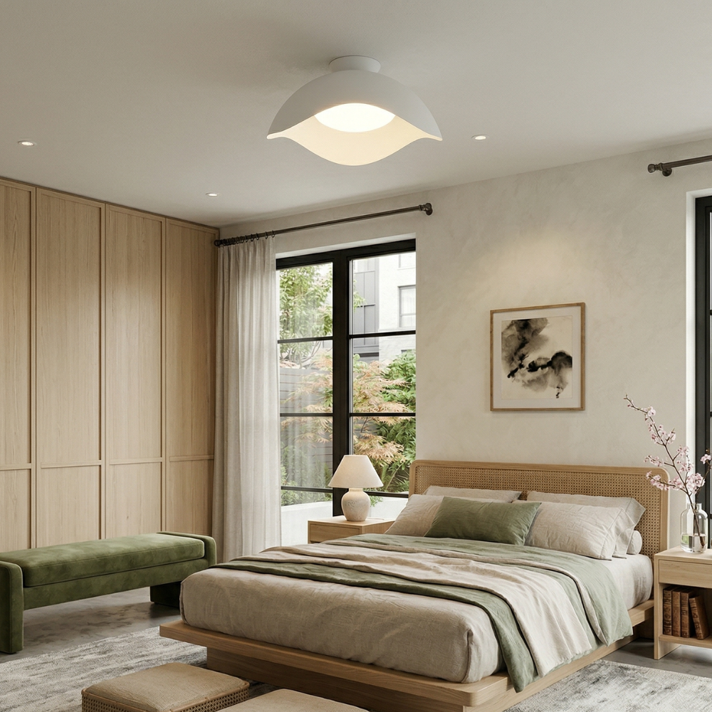 Lampada da soffitto contemporanea in metallo e acrilico con LED
