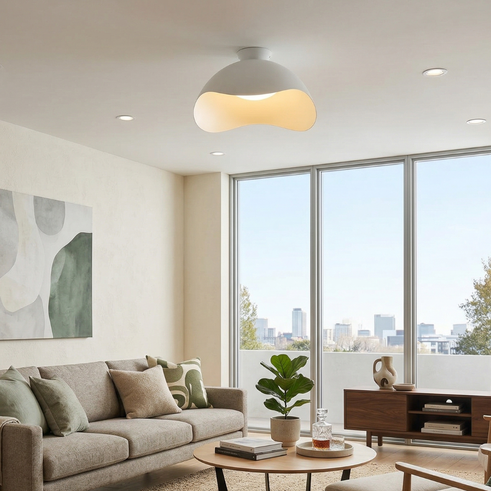 Lampada da soffitto contemporanea in metallo e acrilico con LED