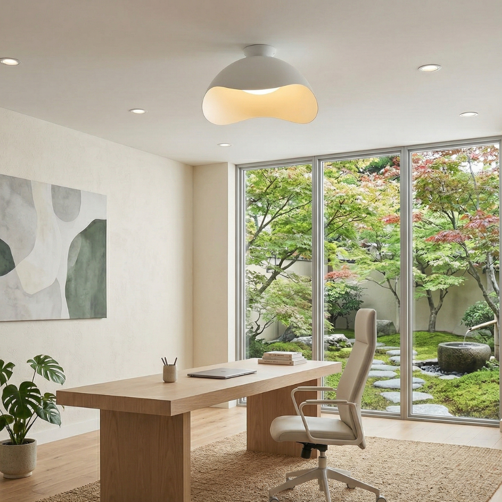 Lampada da soffitto contemporanea in metallo e acrilico con LED