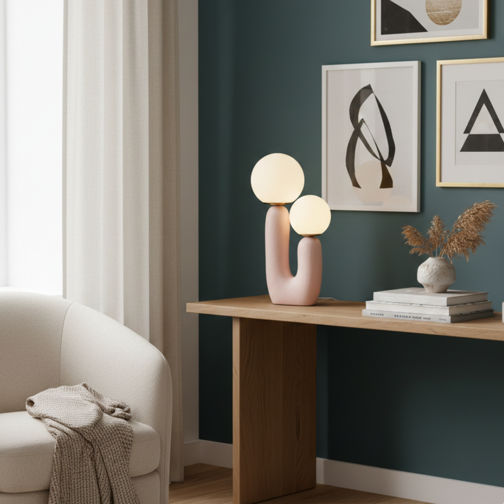 Schicke LED-kompatible Tischlampe für Homeoffice und Schlafzimmerbeleuchtung