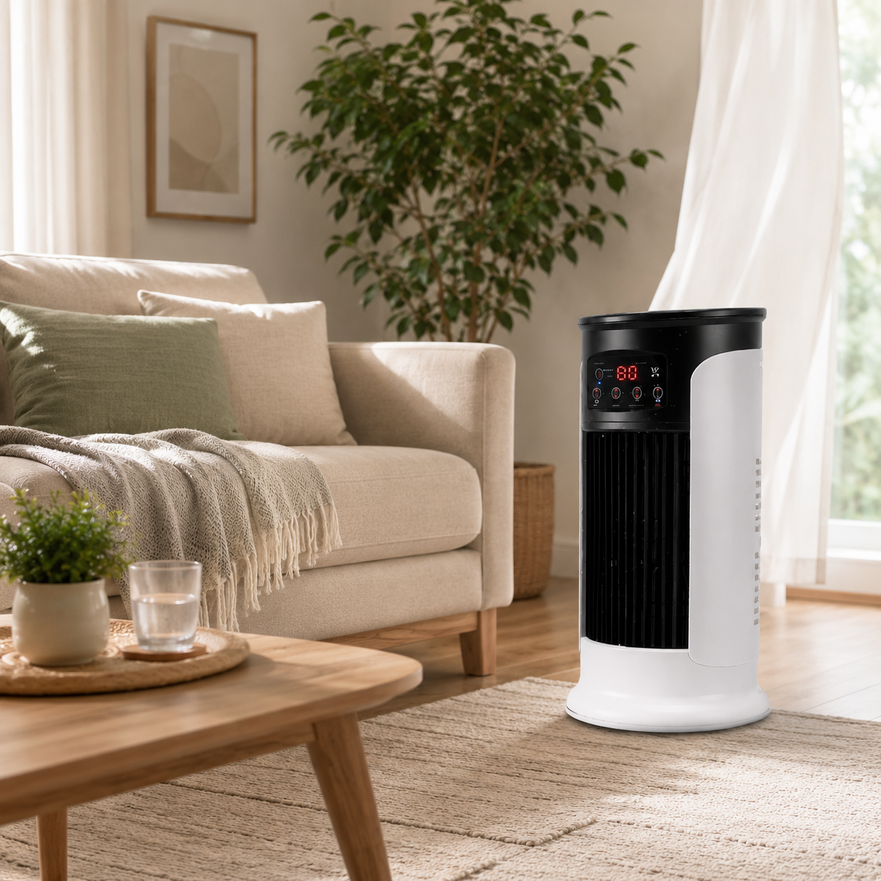 Compact Evaporative Air Cooler - USB Powered - Personal Desk Cooling - Energy Efficient | meowbutter