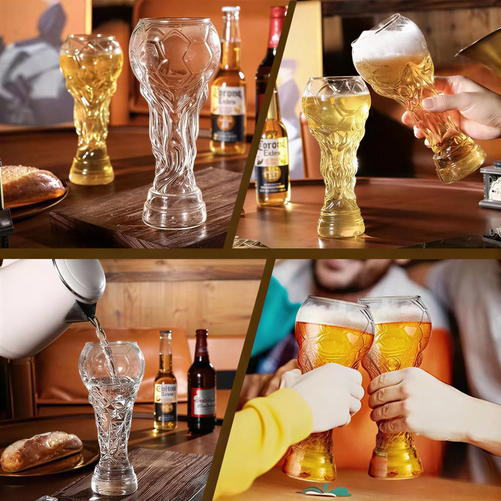 World Cup Themed Glass For Football Lovers Elegant Crystal Drinkware Gift