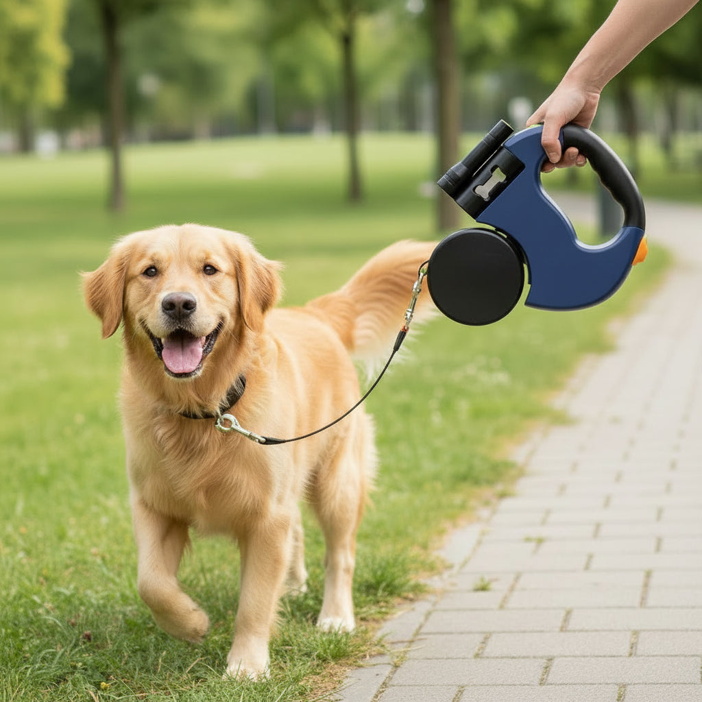 Dog Leash Dual Retractable Tangle Free Walking Lead Two Dogs | Meowbutter