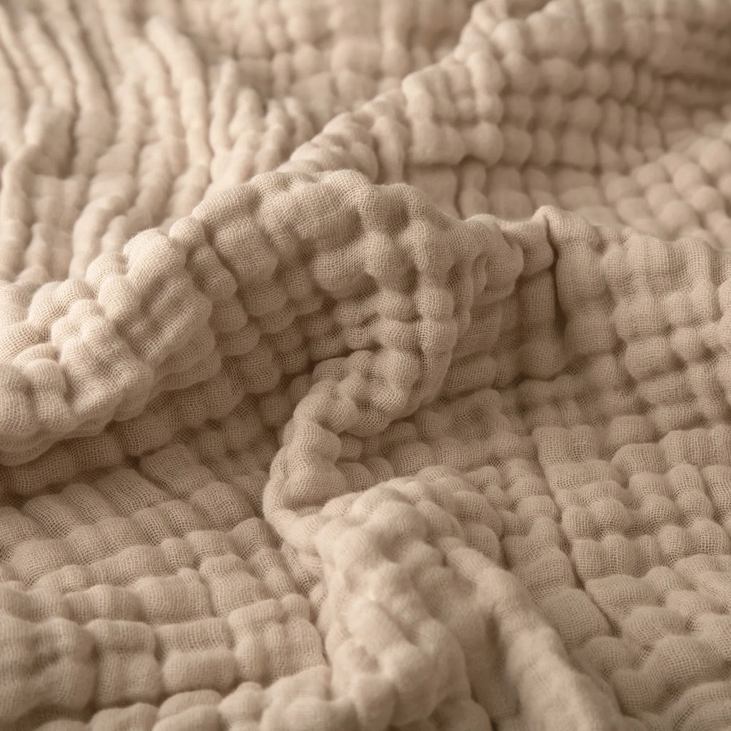 Klassische Decke mit Monogramm aus 100 % Musselin-Baumwolle