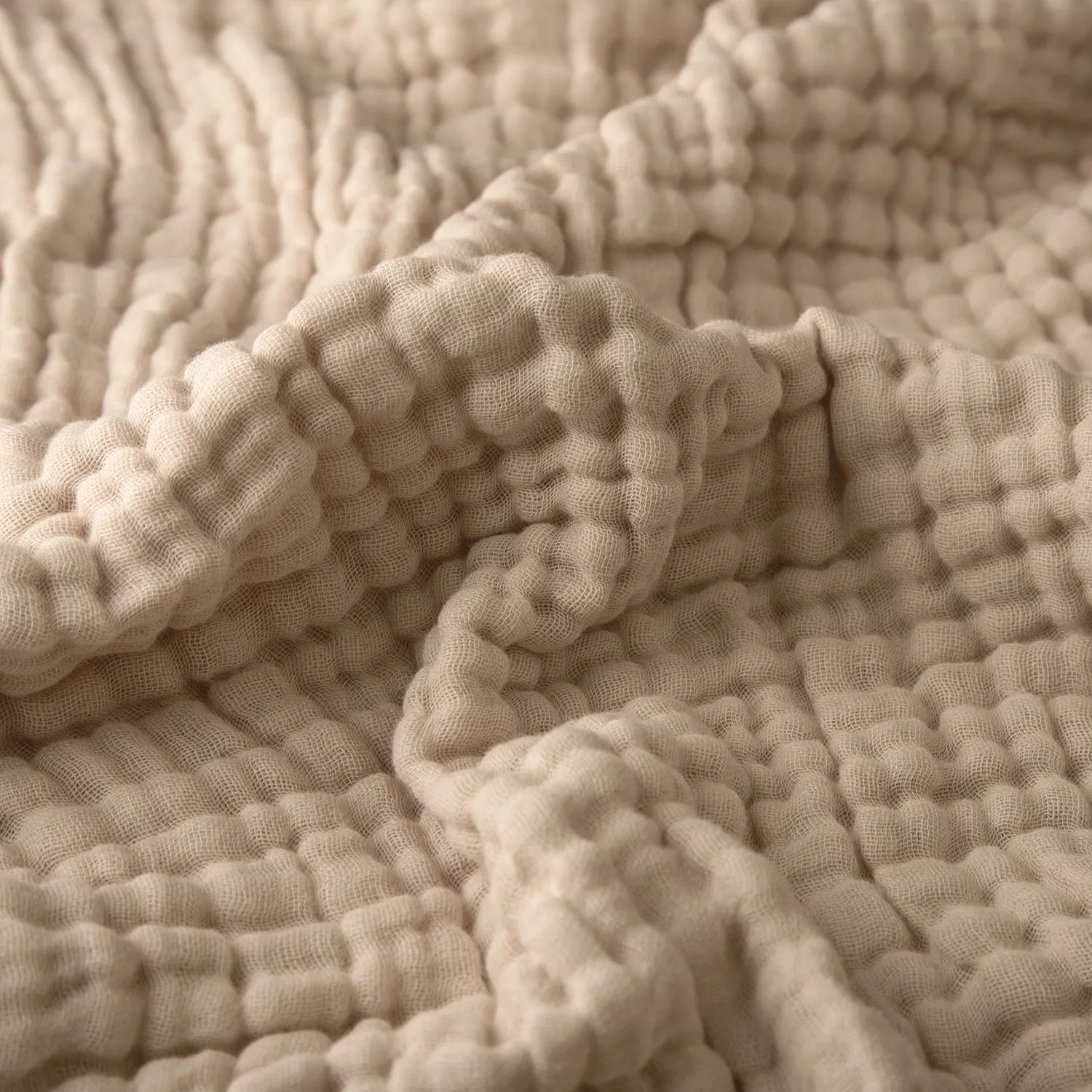 Klassische Decke mit Monogramm aus 100 % Musselin-Baumwolle