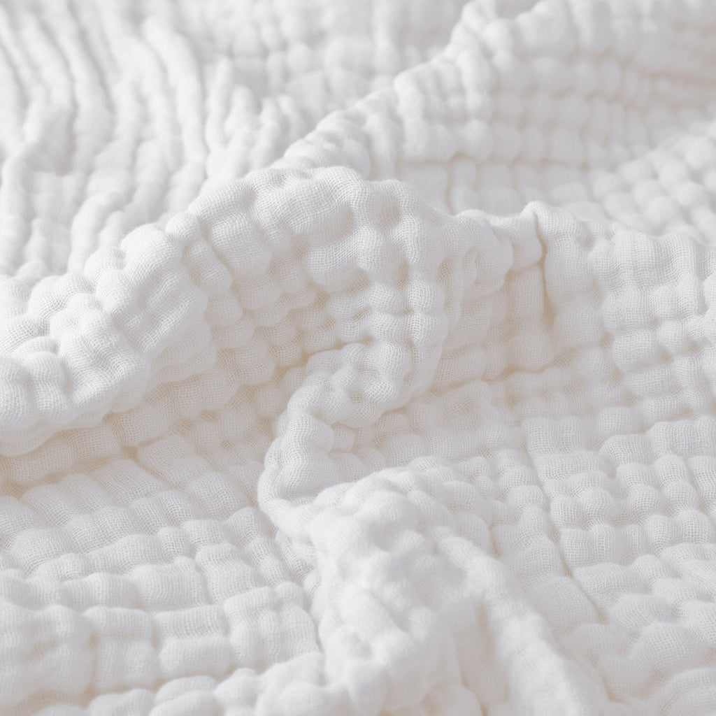 Klassische Decke mit Monogramm aus 100 % Musselin-Baumwolle