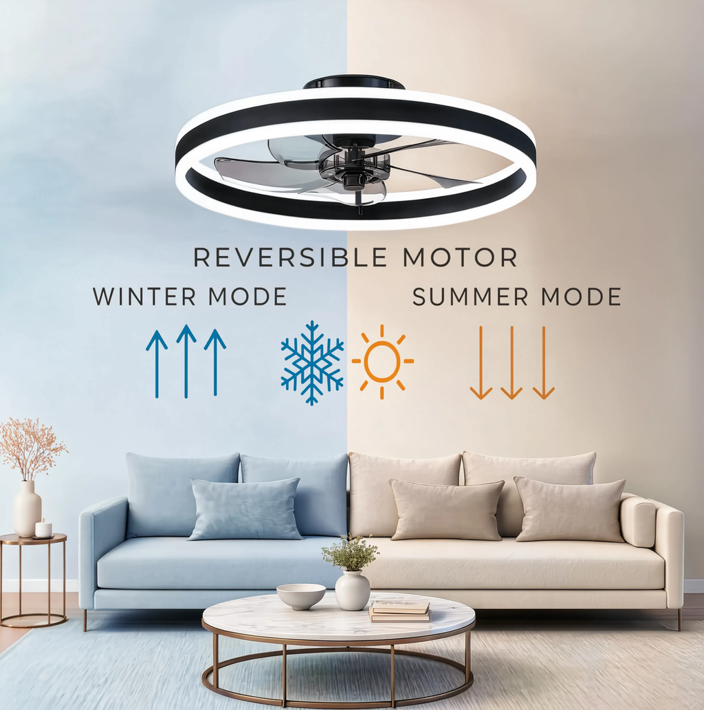 Takvifte med LED-lys - 50 cm - 6 hastigheter - 3 fargetemperaturer - Fjernkontroll | meowbutter
