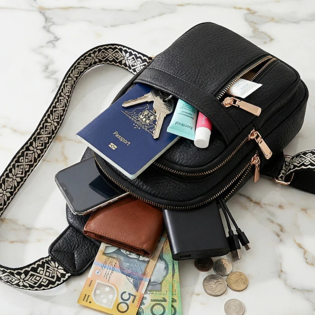 Diebstahlsichere Crossbody-Tasche, Sling- und Schultertasche für Reisen | Meowbutter