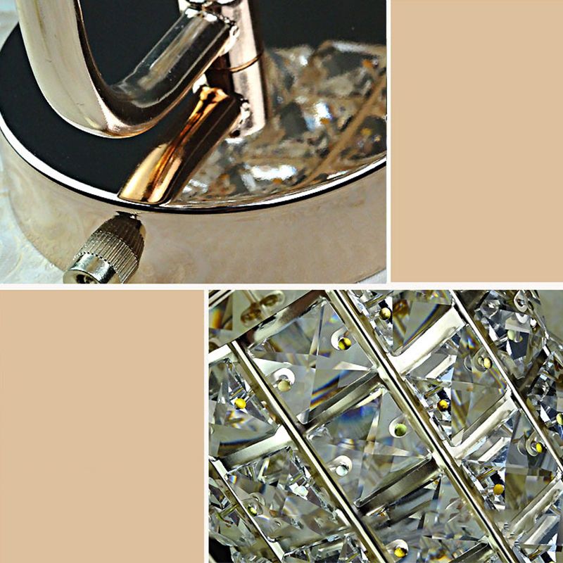 Elegant Crystal Wall Sconce With Pull Chain for Bedroom | Orntli