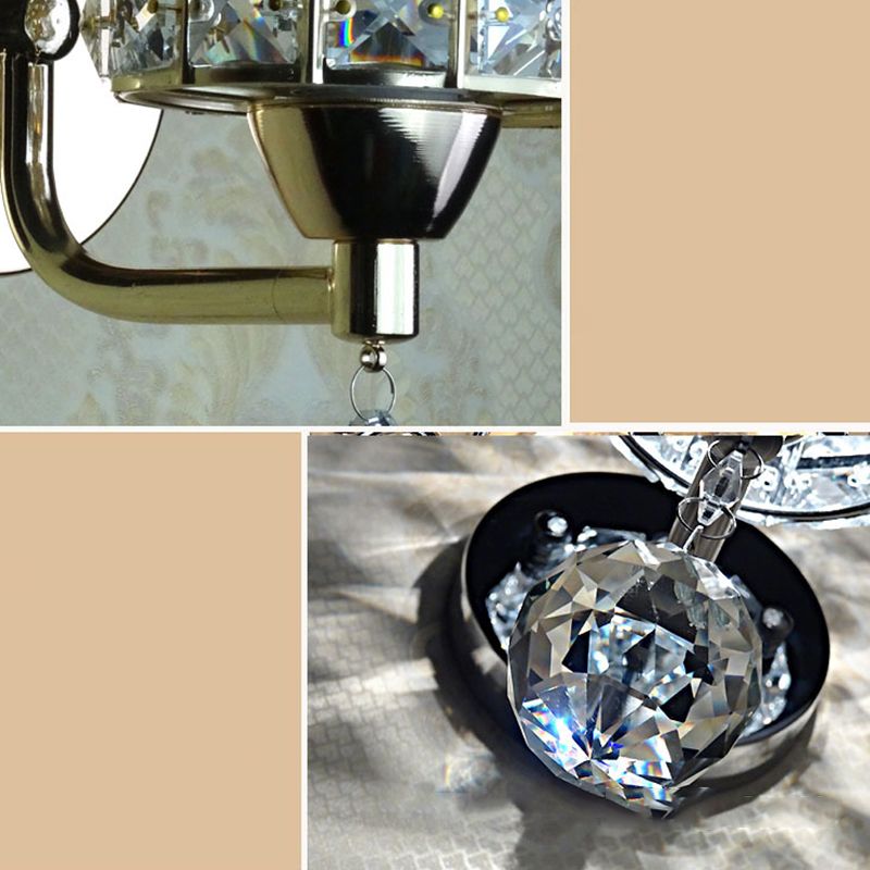 Elegant Crystal Wall Sconce With Pull Chain for Bedroom | Orntli