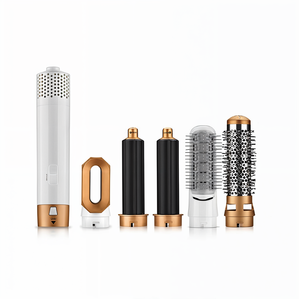 5-in-1ヘアドライヤースタイラー - イオニックテクノロジー - 複数のスタイリングアタッチメント付き | meowbutter