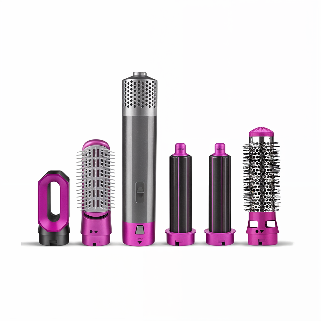 5-in-1ヘアドライヤースタイラー - イオニックテクノロジー - 複数のスタイリングアタッチメント付き | meowbutter