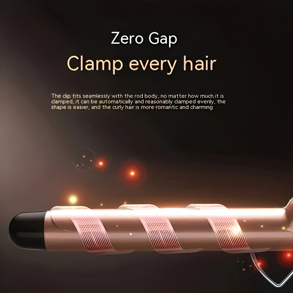Corded Ceramic Curling Iron — Built-In Safety Clamp, Friction-Reducing Coating