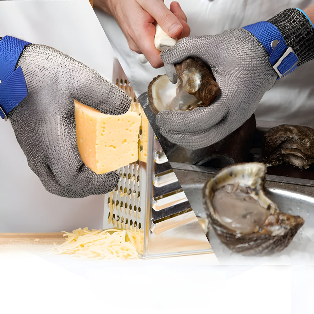 Skärbeständiga köks- och metallnäthandskar | Meowbutter