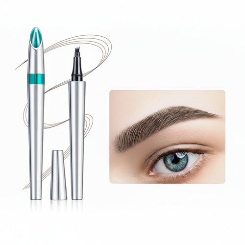 4-Tip Microblading Brow Pen — Waterproof Formula, Hair Stroke Nib, Matte Finish