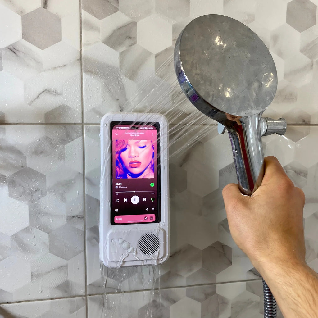 Waterproof Shower Phone Case for Clear Audio, Touchscreen Control, and Hands-Free Entertainment