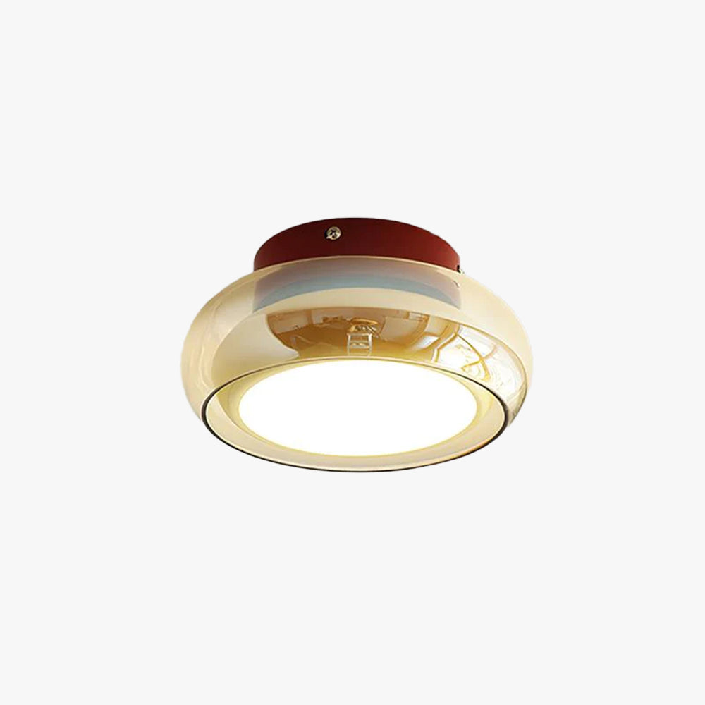 Lampada da soffitto a plafoniera in vetro retrò giugno | Lampada LED da interno | Meowbutter