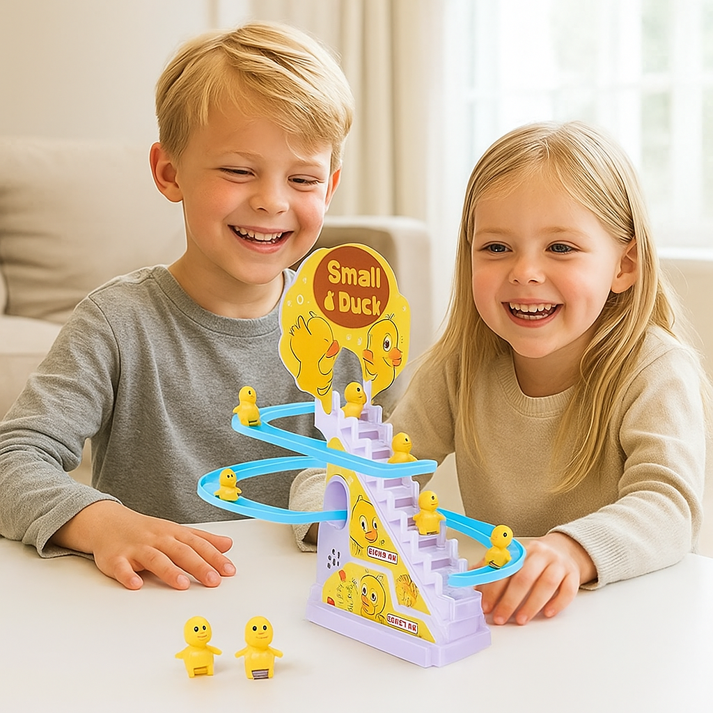 Animated Duck Slide Set — Interactive Music, Synced Lights, and Kids Play Station