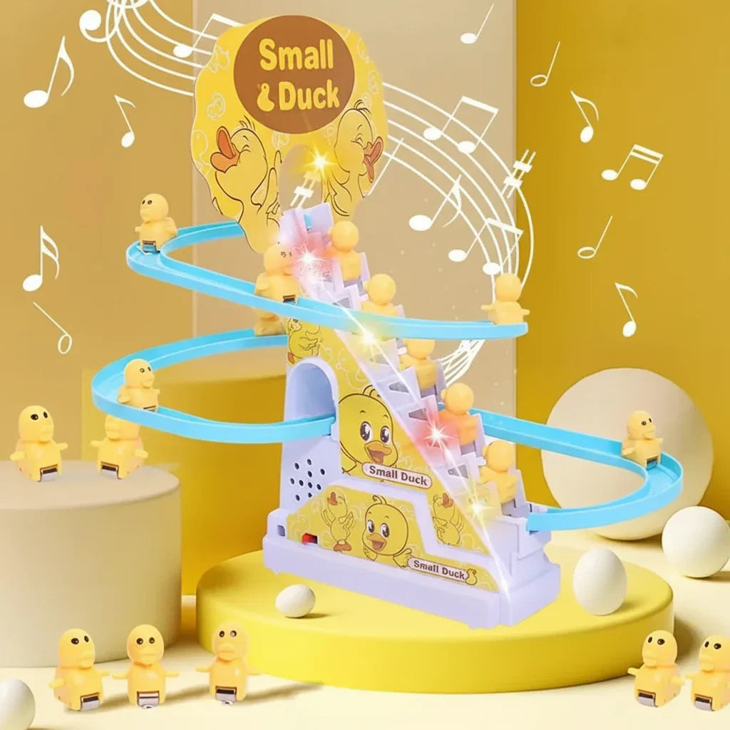 Kids Toy Duck Slide Interactive Music Light Playset | Meowbutter