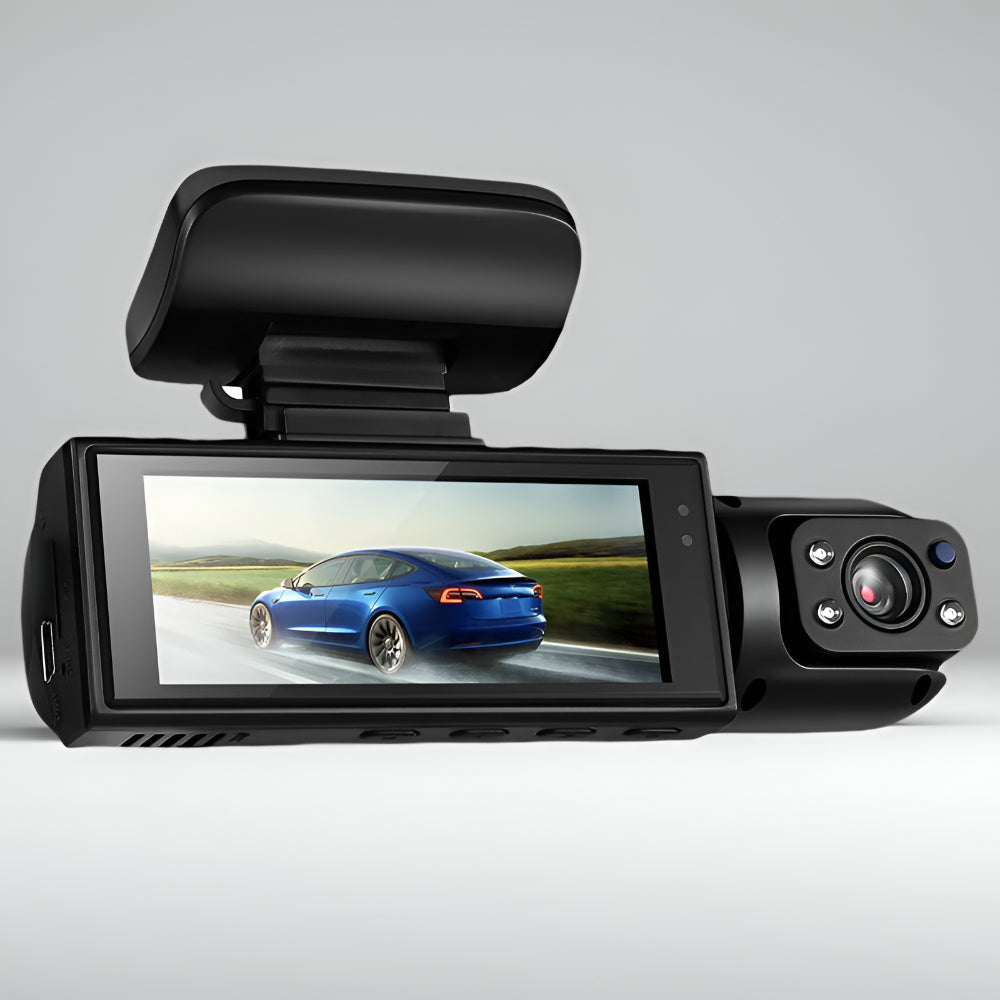Autokamera s duálním objektivem 1080P — záznam dění před vozem i v interiéru, parkovací monitor